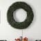 5ft. Clear LED Lights Flocked Artificial Christmas Wreath With Pinecones & Berries